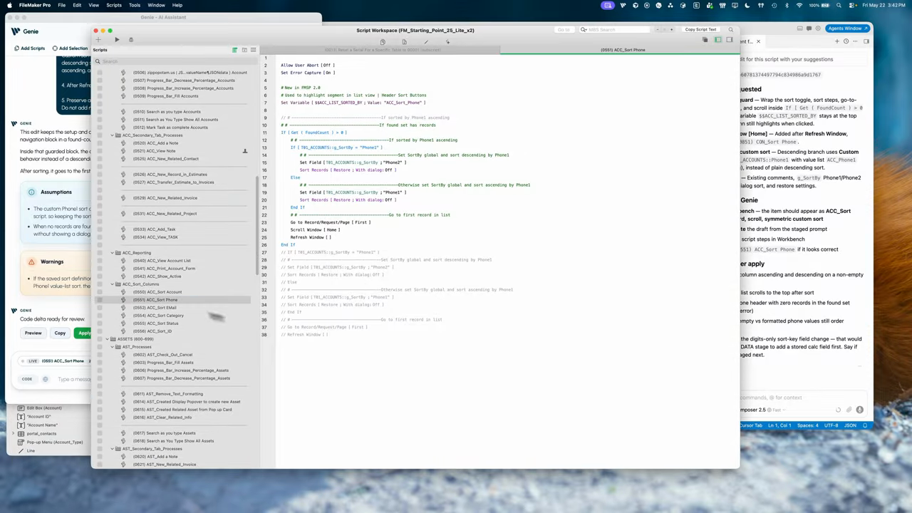 Apply a script to FileMaker