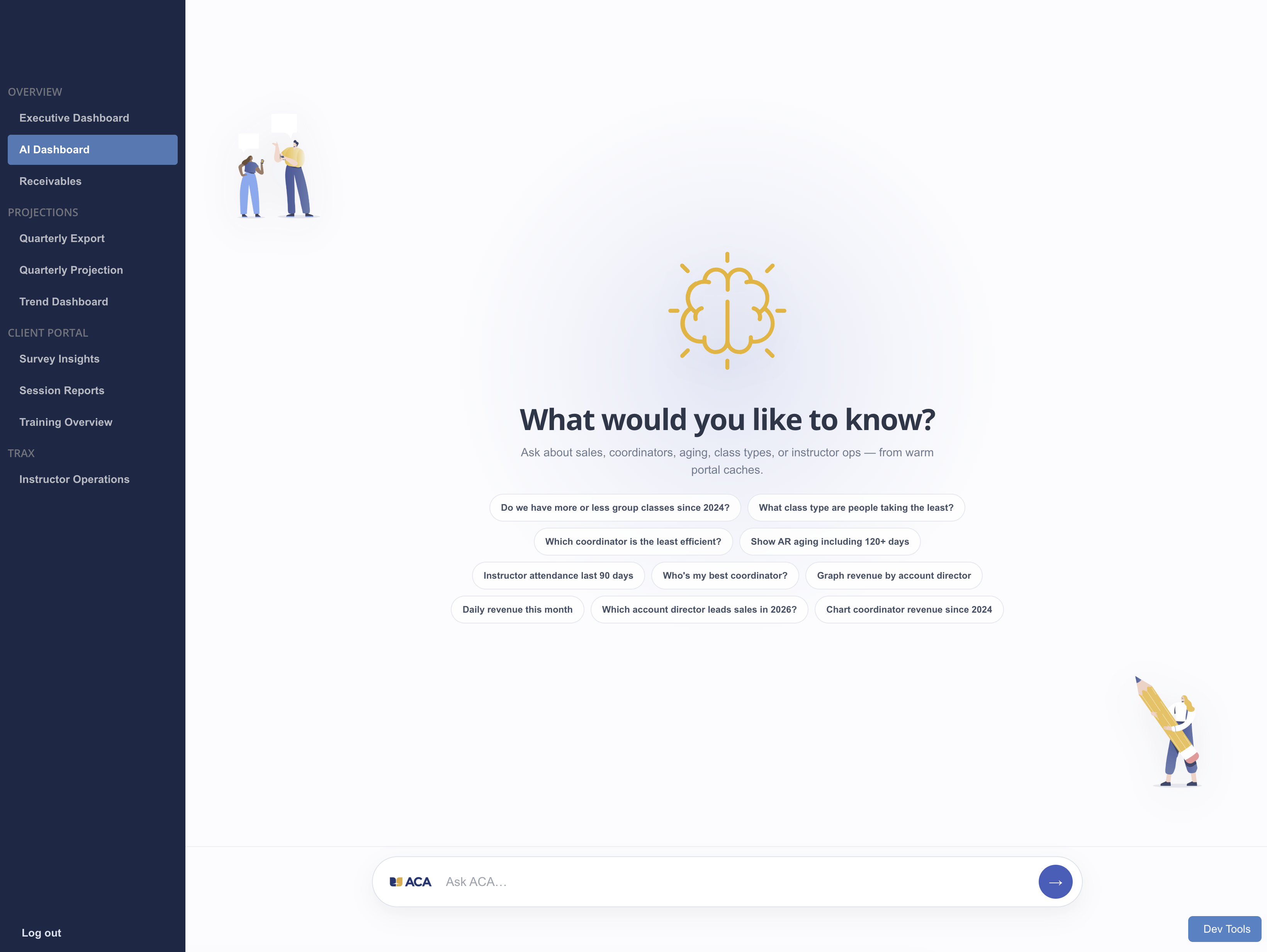 Internal AI assistant powered by a FileMaker system.