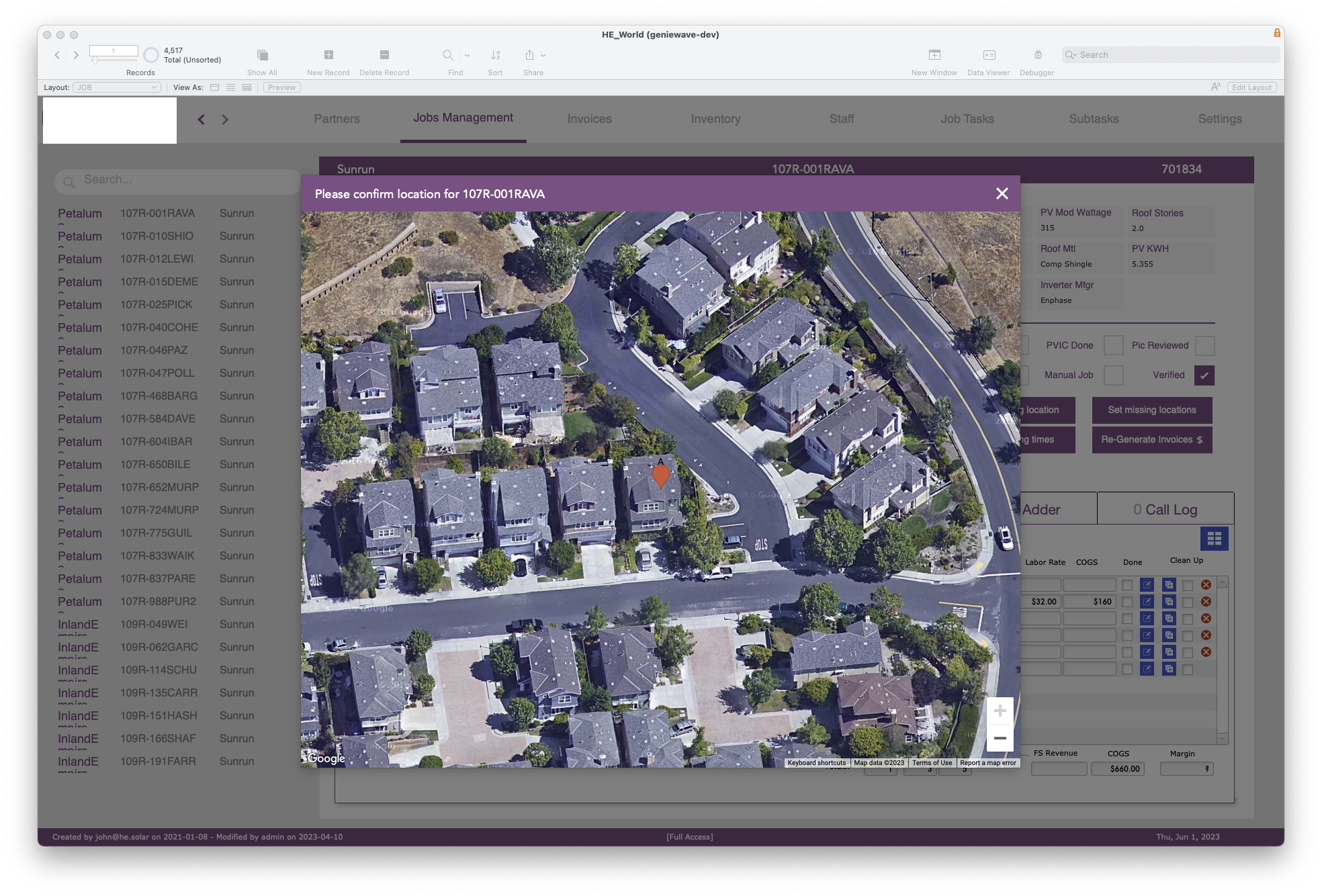 Capture d’écran de Plateforme de bons de travail et gestion de chantiers